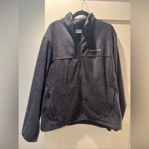 Columbia Steens Mountain Mens Fleece Jacket Full Zip Black Size XL